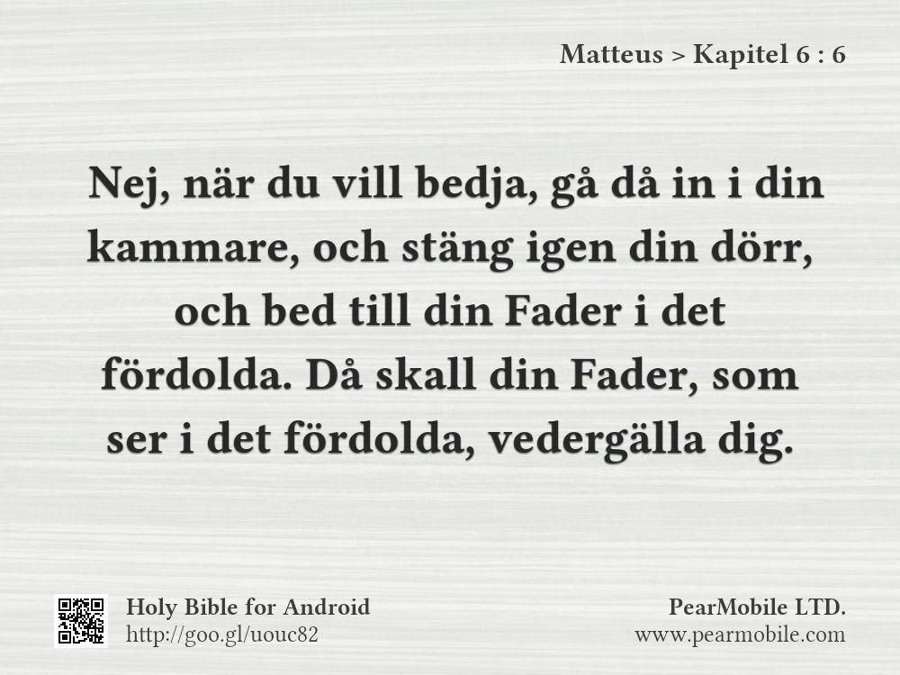 Matteus, Kapitel 6:6